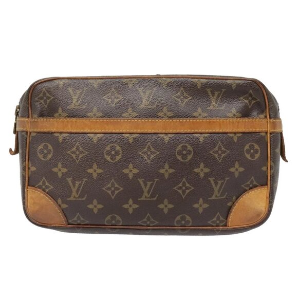 LOUIS VUITTON Monogram Compiegne 28 Clutch Bag M51845 LV Auth 91804 - Picture 1 of 15